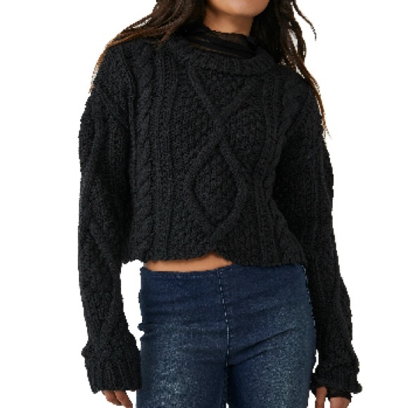 Free People Sweaters - Free People Cutting Edge Cotton Cropped Sweater